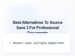 Exploring Top Alternatives to Source Sans 3 for Polished Documents